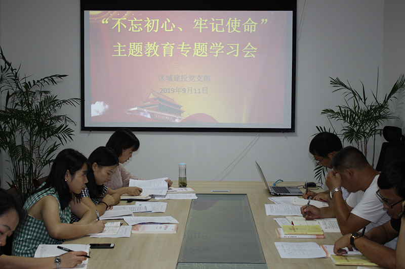 區(qū)城建投公司黨支部開展“先學(xué)、先查、先改”工作 預(yù)熱 “不忘初心、牢記使命”主題教育工作